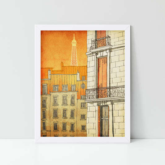 Paris windows - Framed Art Print