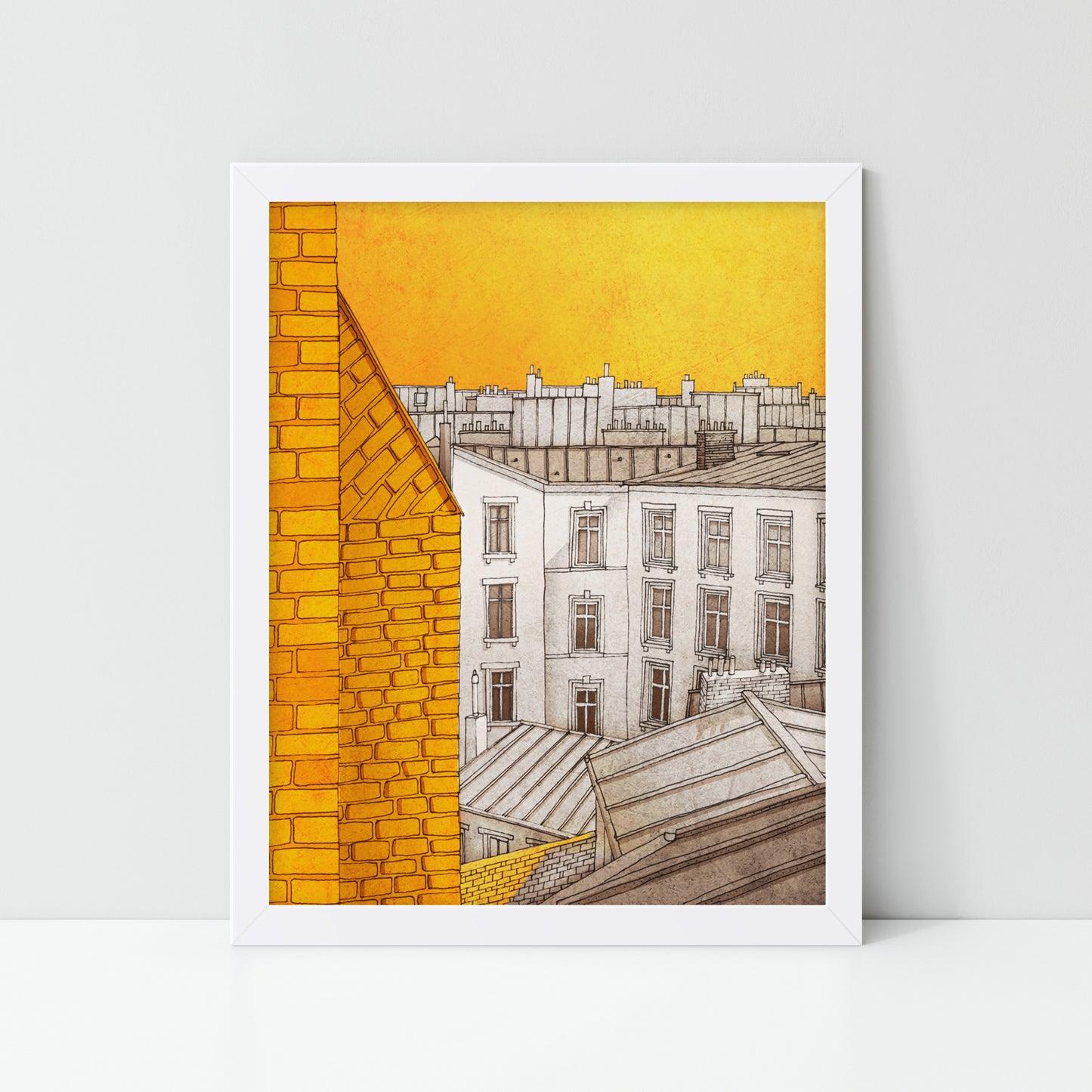 Sunny day in Paris - Framed Art Print