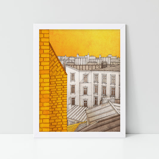 Sunny day in Paris - Framed Art Print