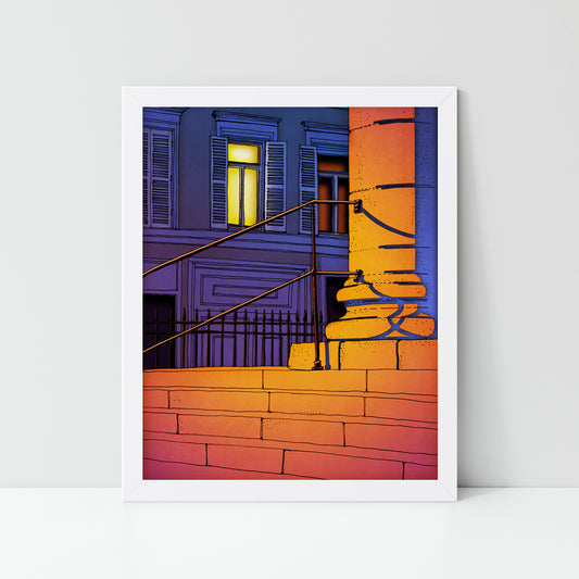 Midnight visitor - Framed Art Print