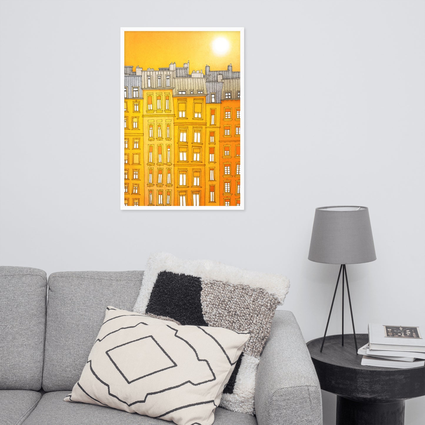 Yellow facade - Framed Art Print