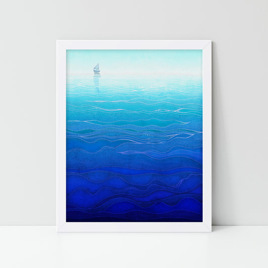 Lonely way - Framed Art Print