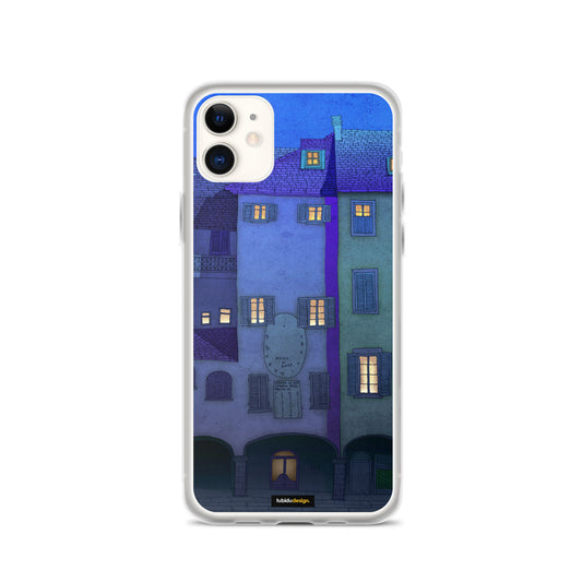 Italian facade (blue) - Illustrated iPhone Case