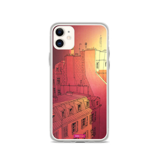 In an old house in Paris (red) - Illustrated iPhone Case