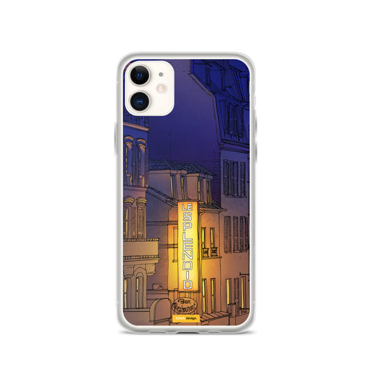 Good morning Paris (purple) - Illustrated iPhone Case