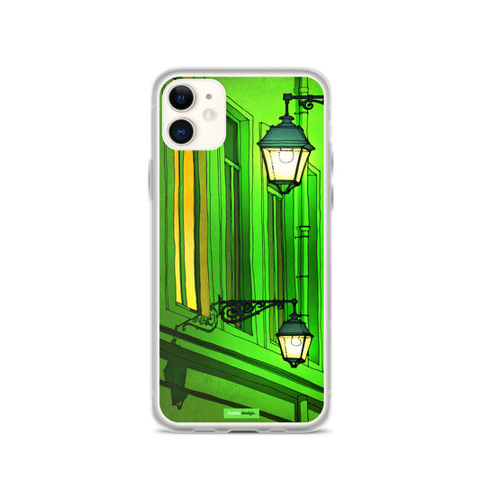 Quai St Michel (green) - Illustrated iPhone Case