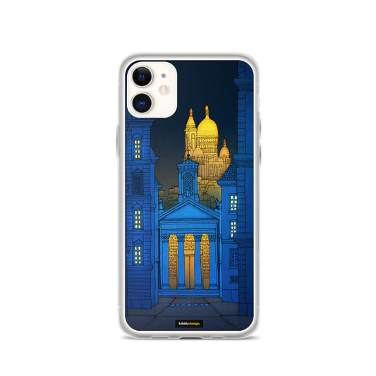 Sacre Coeur (blue) - Illustrated iPhone Case