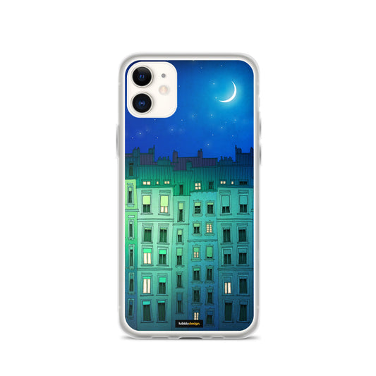 Sleepy night - Illustrated iPhone Case