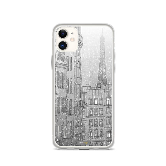 Paris in winter - Illustrated iPhone Case