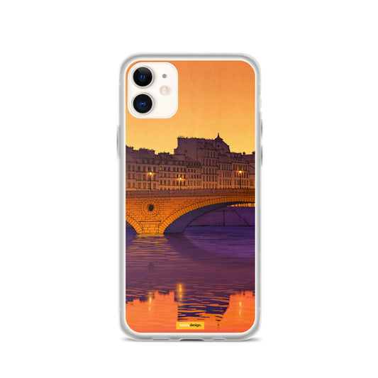 Ile Saint Louis (purple) - Illustrated iPhone Case