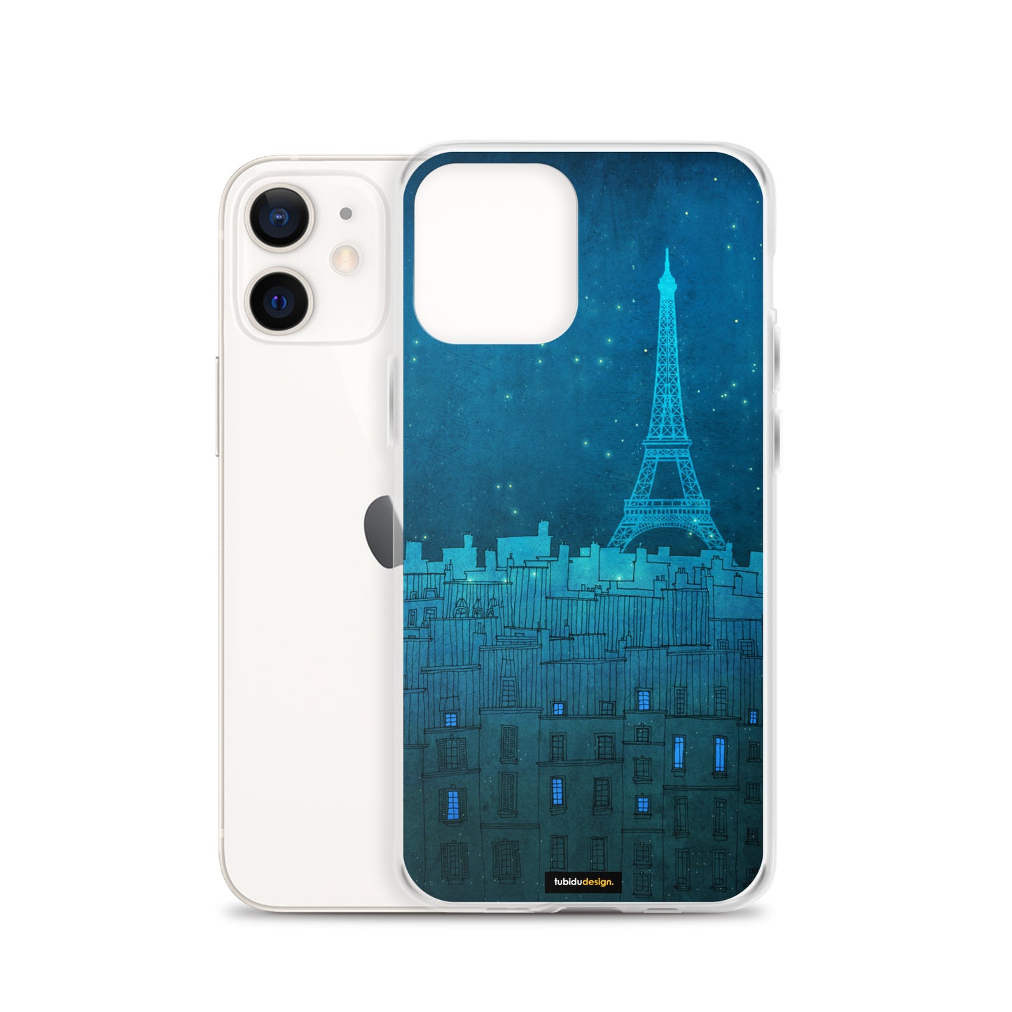 The Eiffel tower in Paris - Illustrated iPhone Case