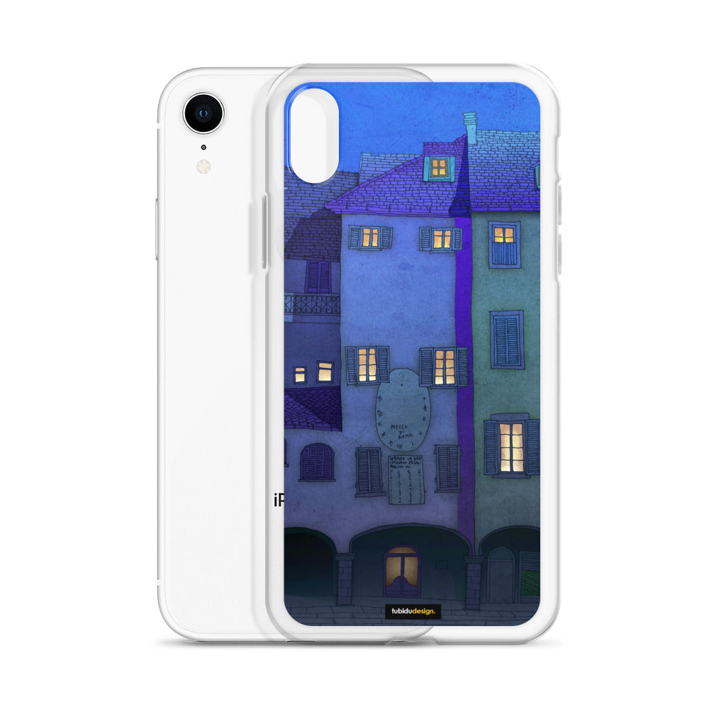 Italian facade (blue) - Illustrated iPhone Case