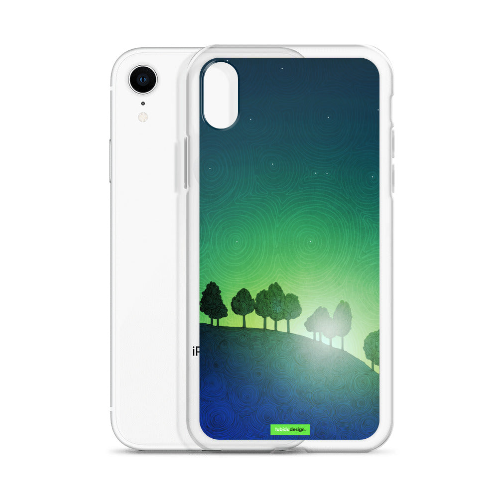 First streak of dawn (green) - Illustrated iPhone Case