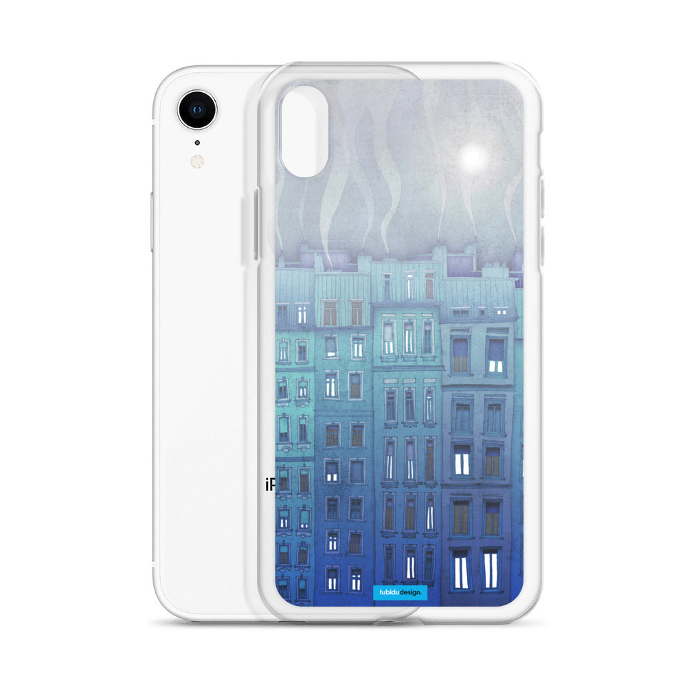 Foggy day in Paris - Illustrated iPhone Case