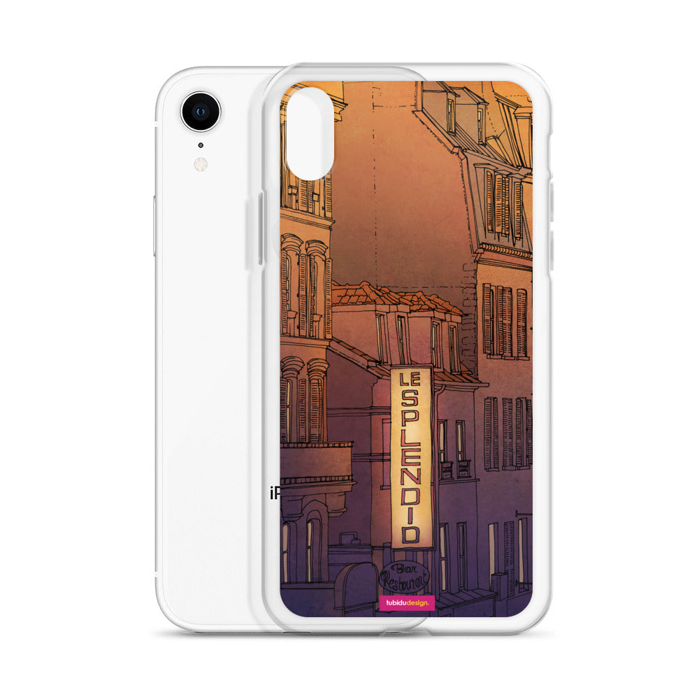 Good morning Paris (light purple) - Illustrated iPhone Case