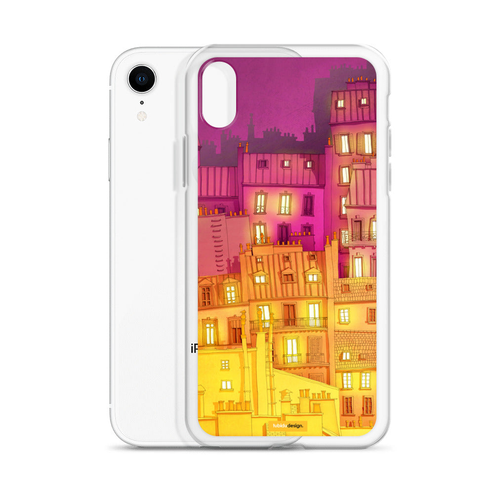 Montmartre at night - Illustrated iPhone Case