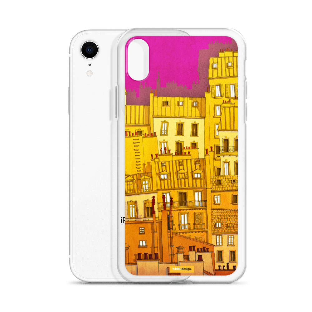 Paris Montmartre (colored version) - Illustrated iPhone Case