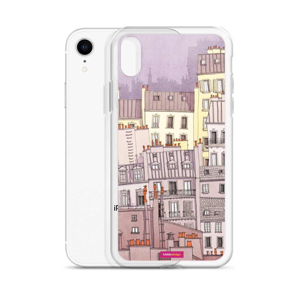 Paris Montmartre (purple) - Illustrated iPhone Case