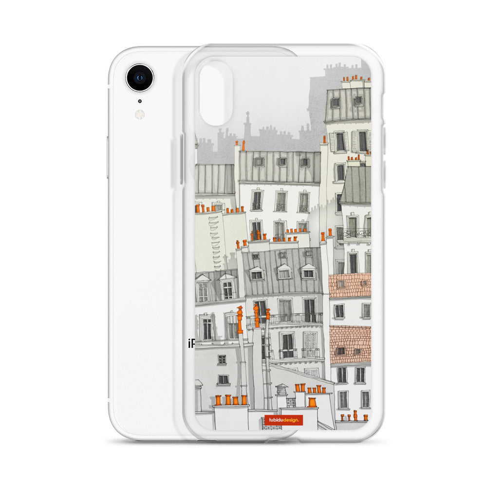 Paris Montmartre (white) - Illustrated iPhone Case