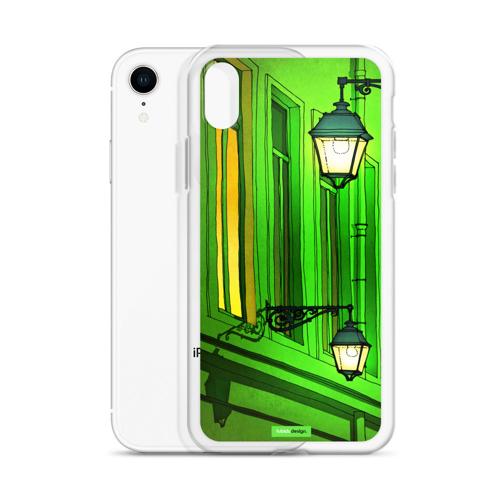 Quai St Michel (green) - Illustrated iPhone Case