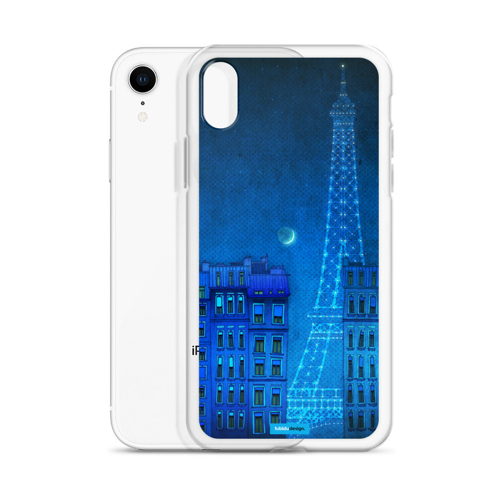 The lights of the Eiffel tower - Illustrated iPhone Case