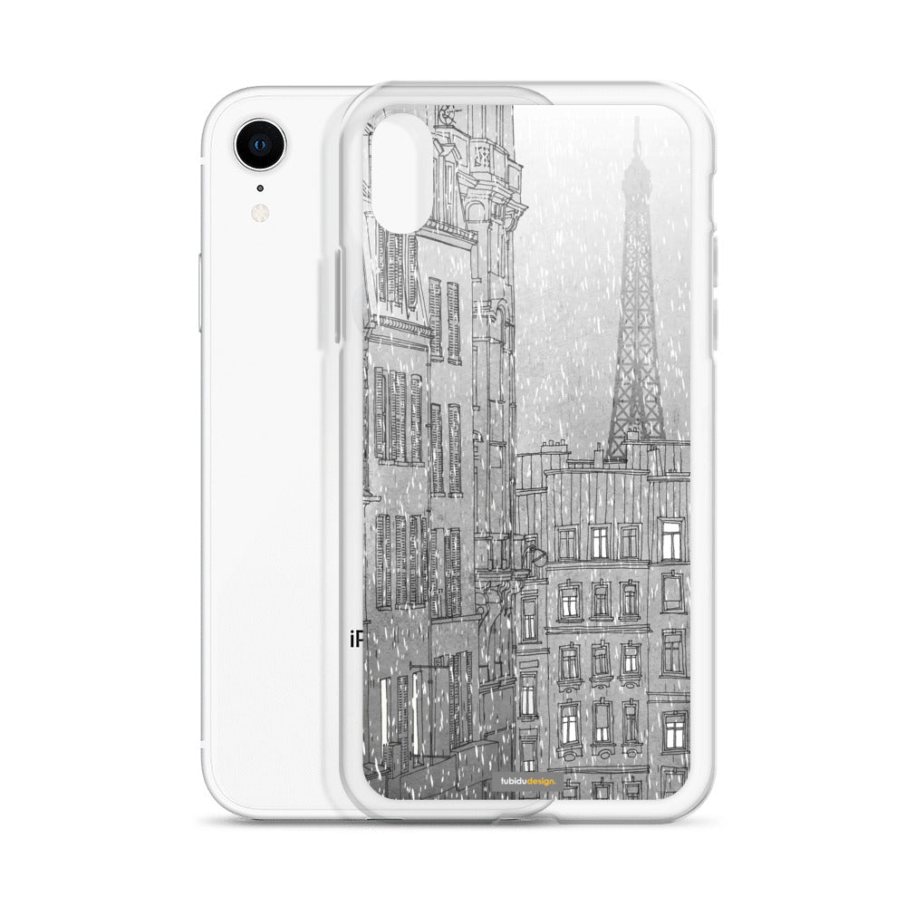 Paris in winter - Illustrated iPhone Case