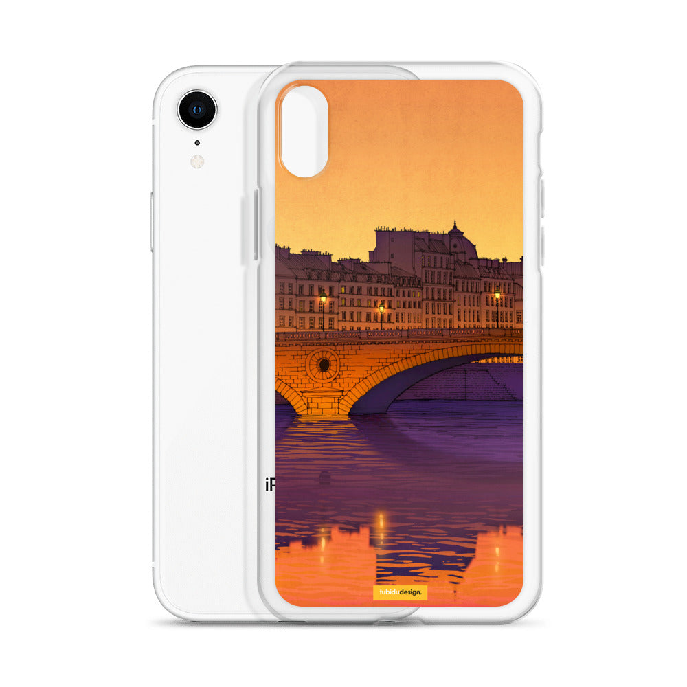 Ile Saint Louis (purple) - Illustrated iPhone Case