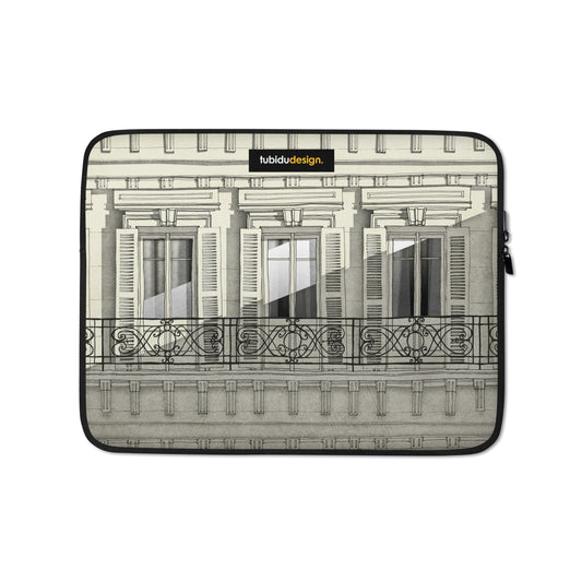 Paris balcony - Illustrated Laptop Sleeve