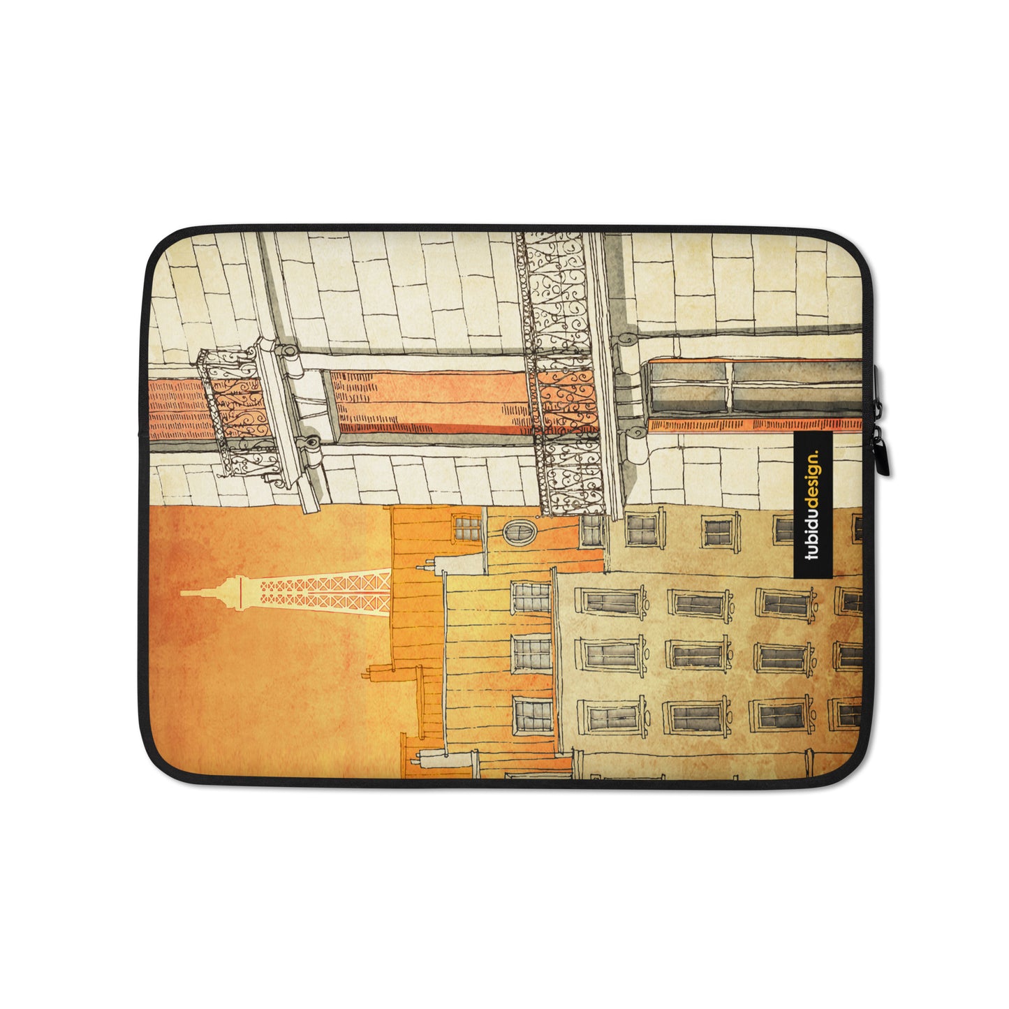 Paris windows - Illustrated Laptop Sleeve