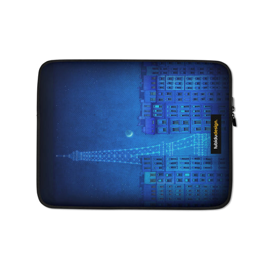 The lights of the Eiffel tower - Illustrated Laptop Sleeve