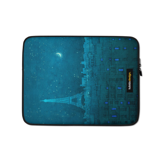 The Eiffel tower in Paris - Illustrated Laptop Sleeve