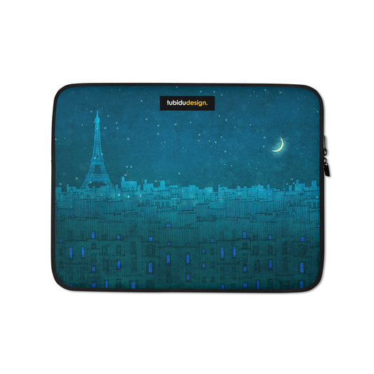 The Eiffel tower in Paris - Illustrated Laptop Sleeve