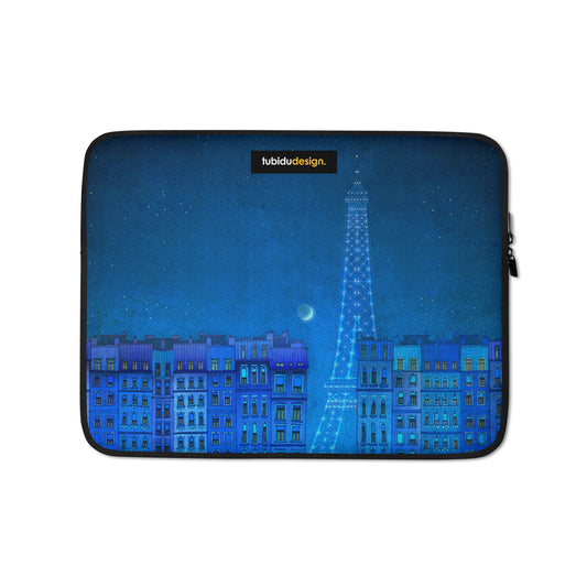 The lights of the Eiffel tower - Illustrated Laptop Sleeve