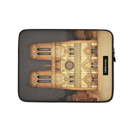 The Notre Dame in Paris - Illustrated Laptop Sleeve