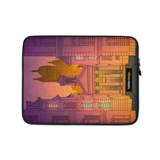 Sacre Coeur (night, purple version) - Illustrated Laptop Sleeve