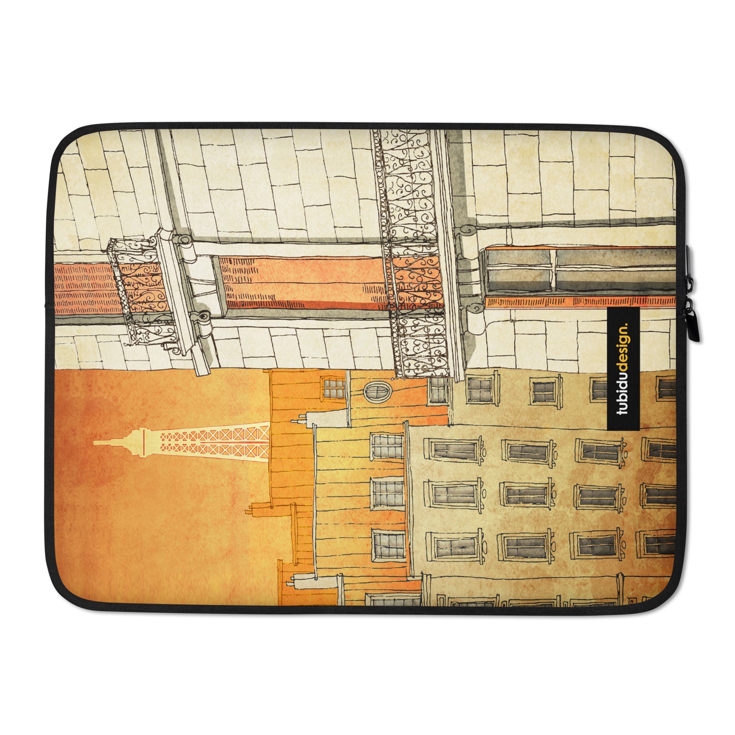 Paris windows - Illustrated Laptop Sleeve