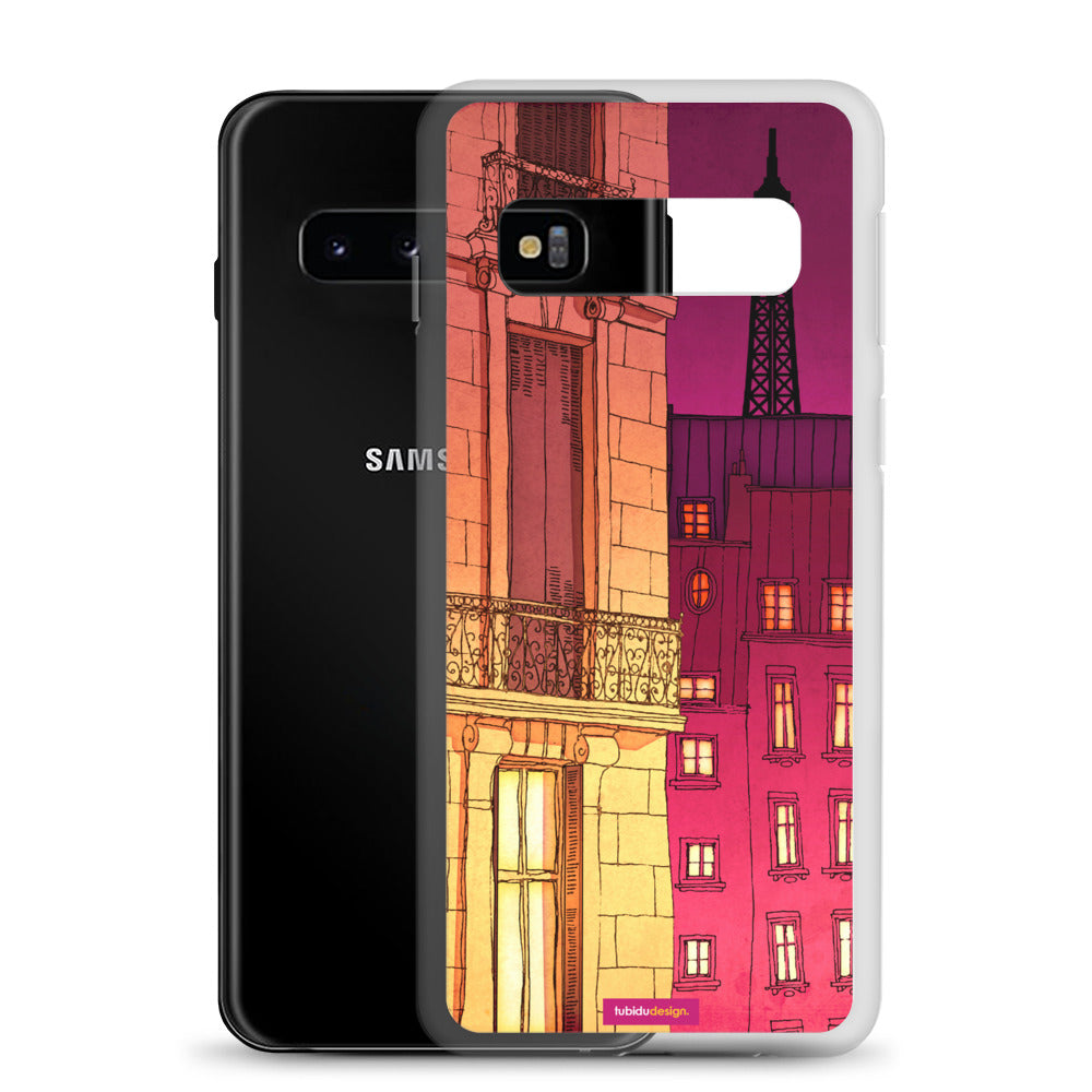 Paris windows (red) - Illustrated Samsung Phone Case