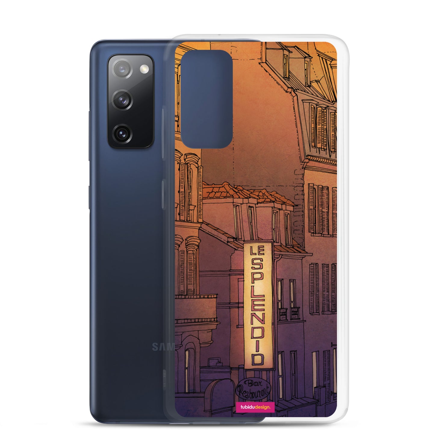 Good morning Paris (light purple) - Illustrated Samsung Phone Case