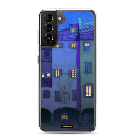 Italian facade (blue) - Illustrated Samsung Phone Case
