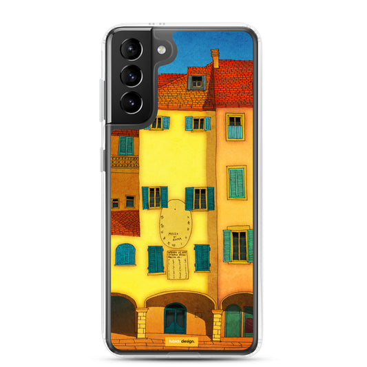 Italian facade (yellow) - Illustrated Samsung Phone Case