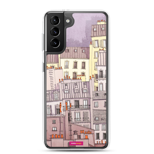 Paris Montmartre (purple) - Illustrated Samsung Phone Case