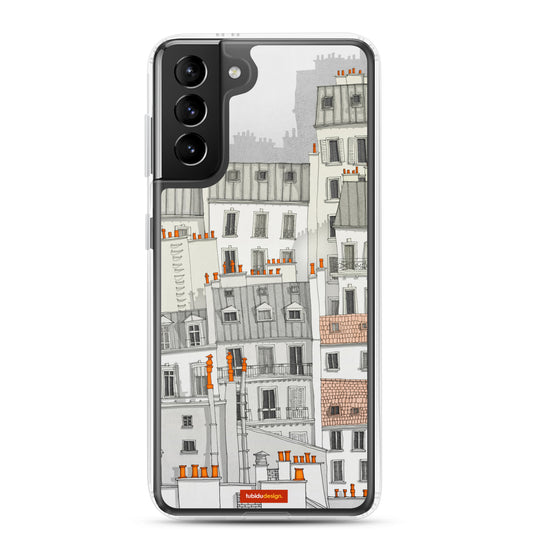Paris Montmartre (white) - Illustrated Samsung Phone Case