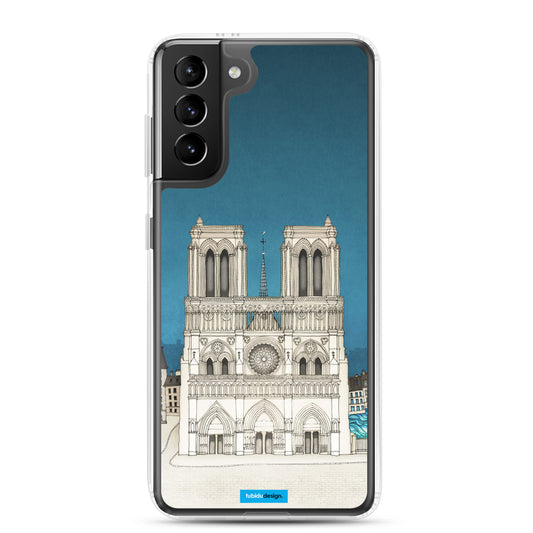Paris Notre Dame (blue) - Illustrated Samsung Phone Case