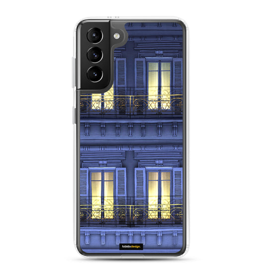 Paris balcony (night) - Illustrated Samsung Phone Case