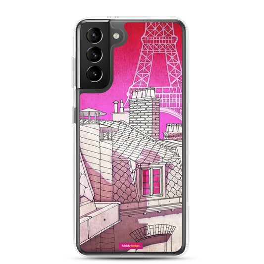 Paris rooftops - Illustrated Samsung Phone Case