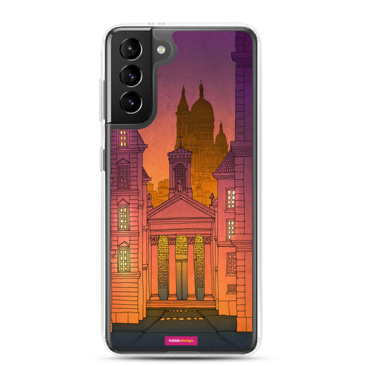 Sacre Coeur (night, purple version)- Illustrated Samsung Phone Case