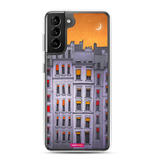 Sleepy houses - Illustrated Samsung Phone Case