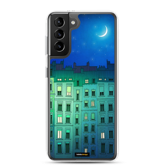 Sleepy night - Illustrated Samsung Phone Case