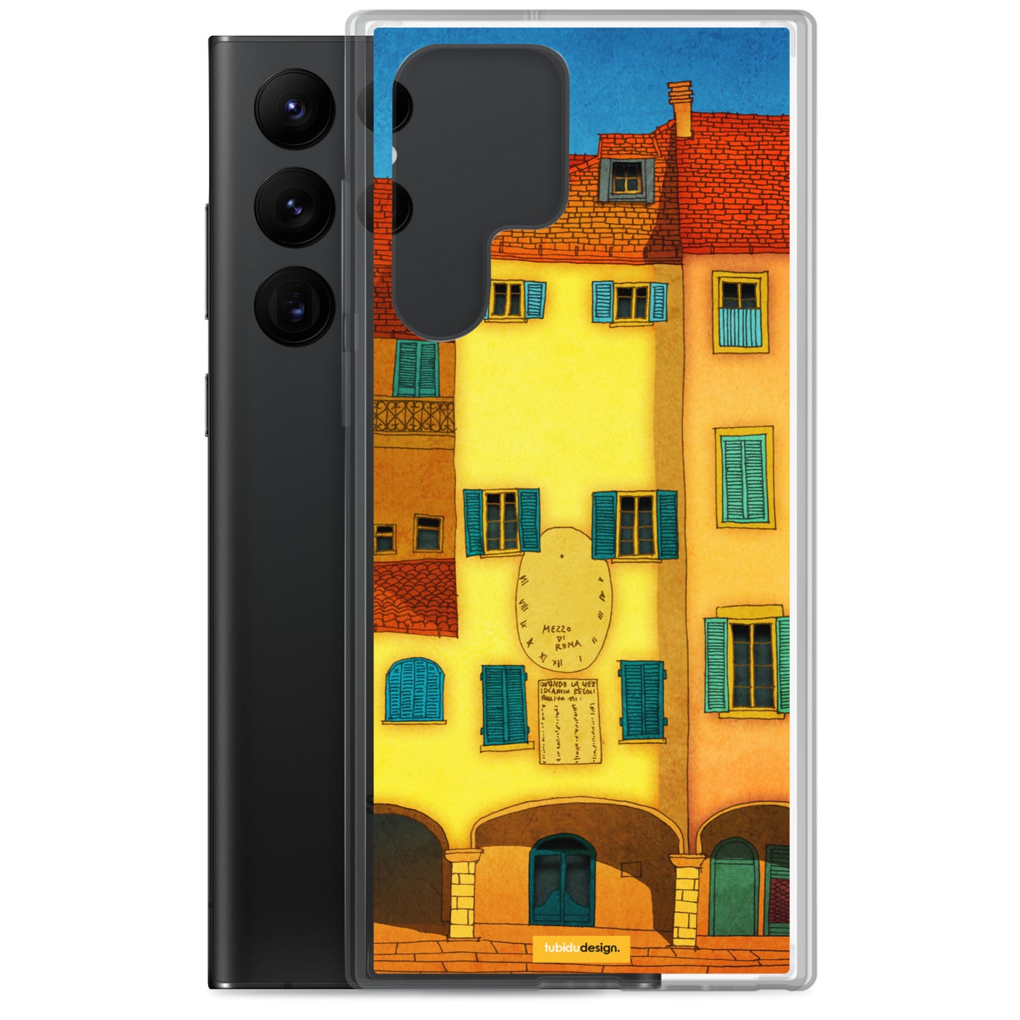 Italian facade (yellow) - Illustrated Samsung Phone Case
