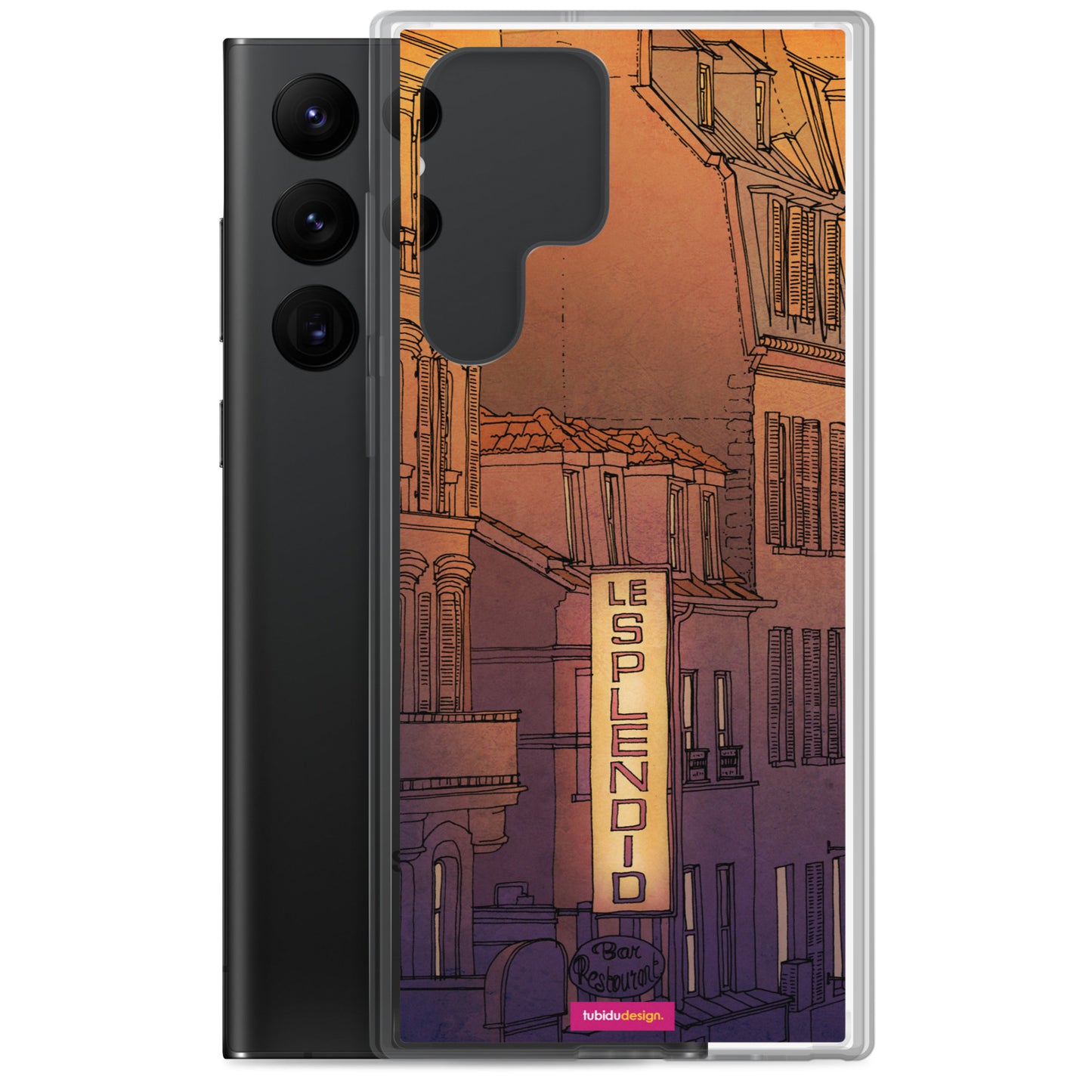 Good morning Paris (light purple) - Illustrated Samsung Phone Case